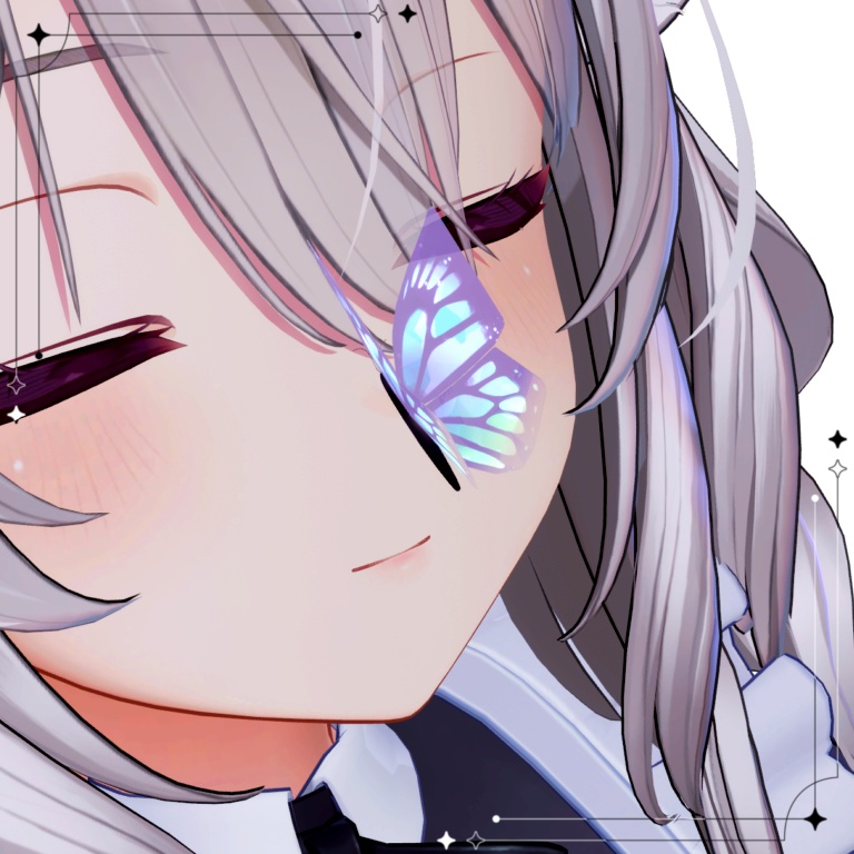 【無料/free 汎用】羽が動く!シンプル蝶🦋/simple Butterfly