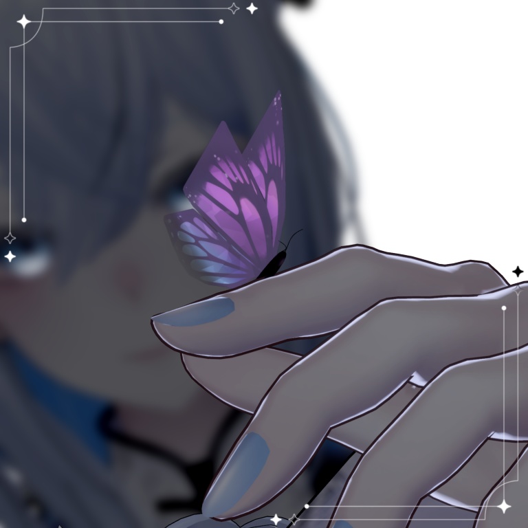 【無料/free 汎用】羽が動く!シンプル蝶🦋/simple Butterfly