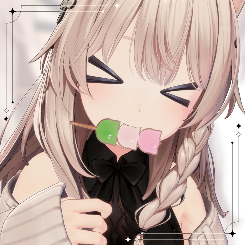 【無料/free 汎用】三色ねこだんご🍡/ 三色団子