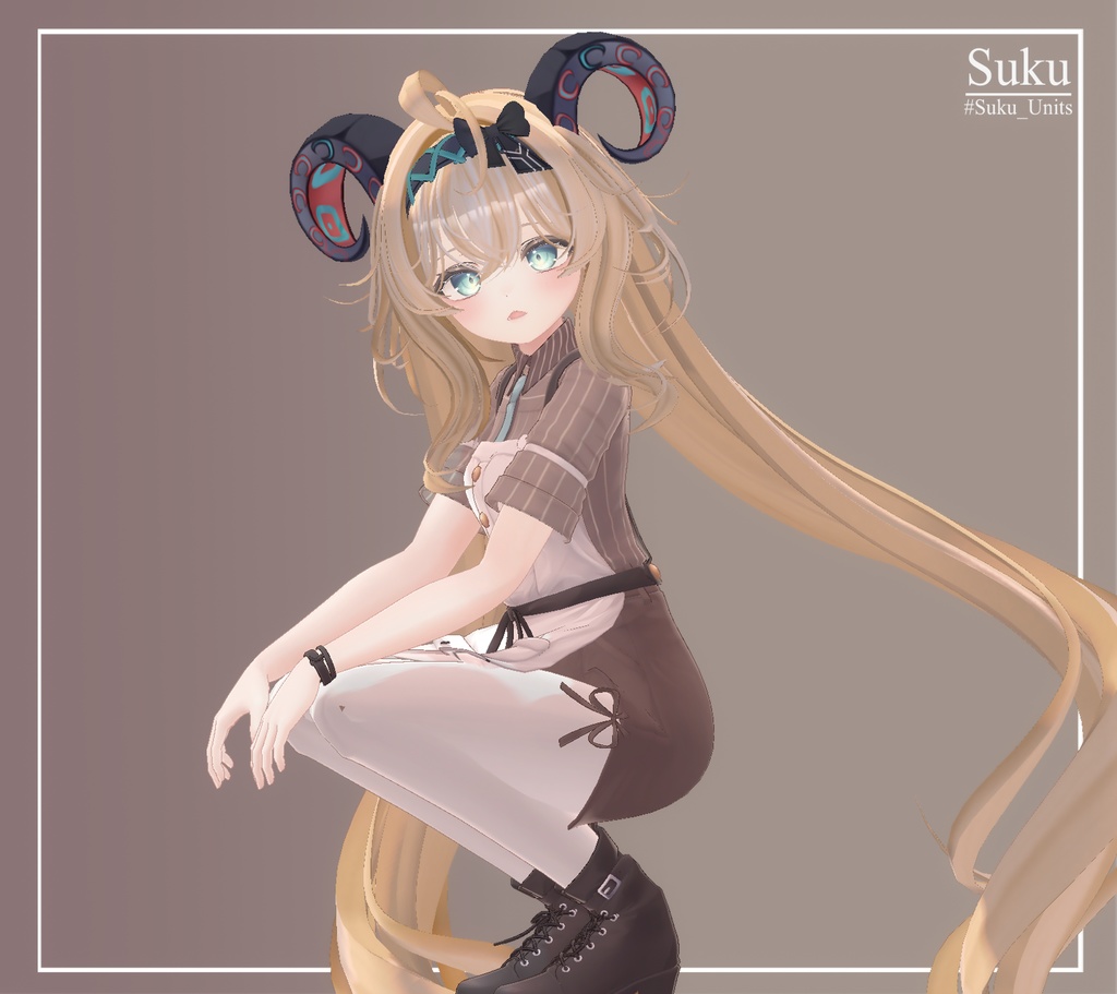 SALE【8アバター対応】Back Twin Hair