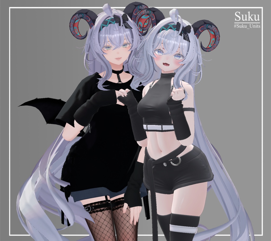 SALE【8アバター対応】Back Twin Hair