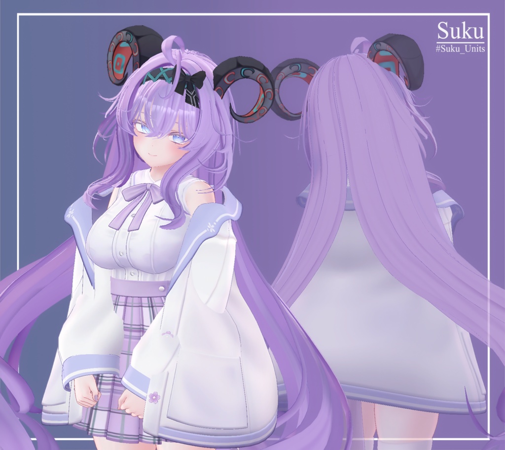 SALE【8アバター対応】Back Twin Hair