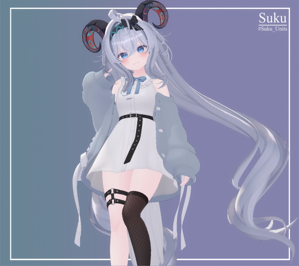 SALE【8アバター対応】Back Twin Hair