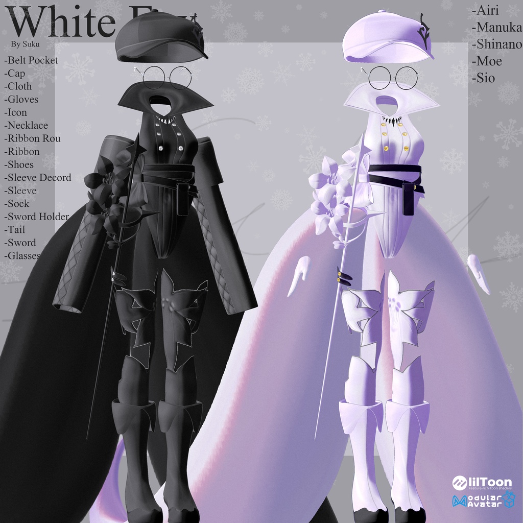 White Fox ✨SALE!✨【おしろぎつね】【5アバター対応】