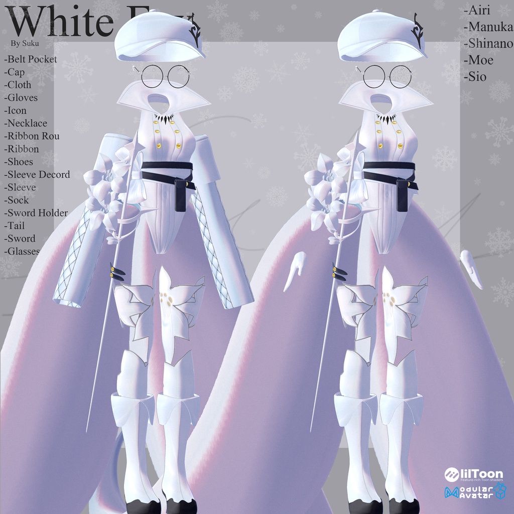 White Fox ✨SALE!✨【おしろぎつね】【5アバター対応】