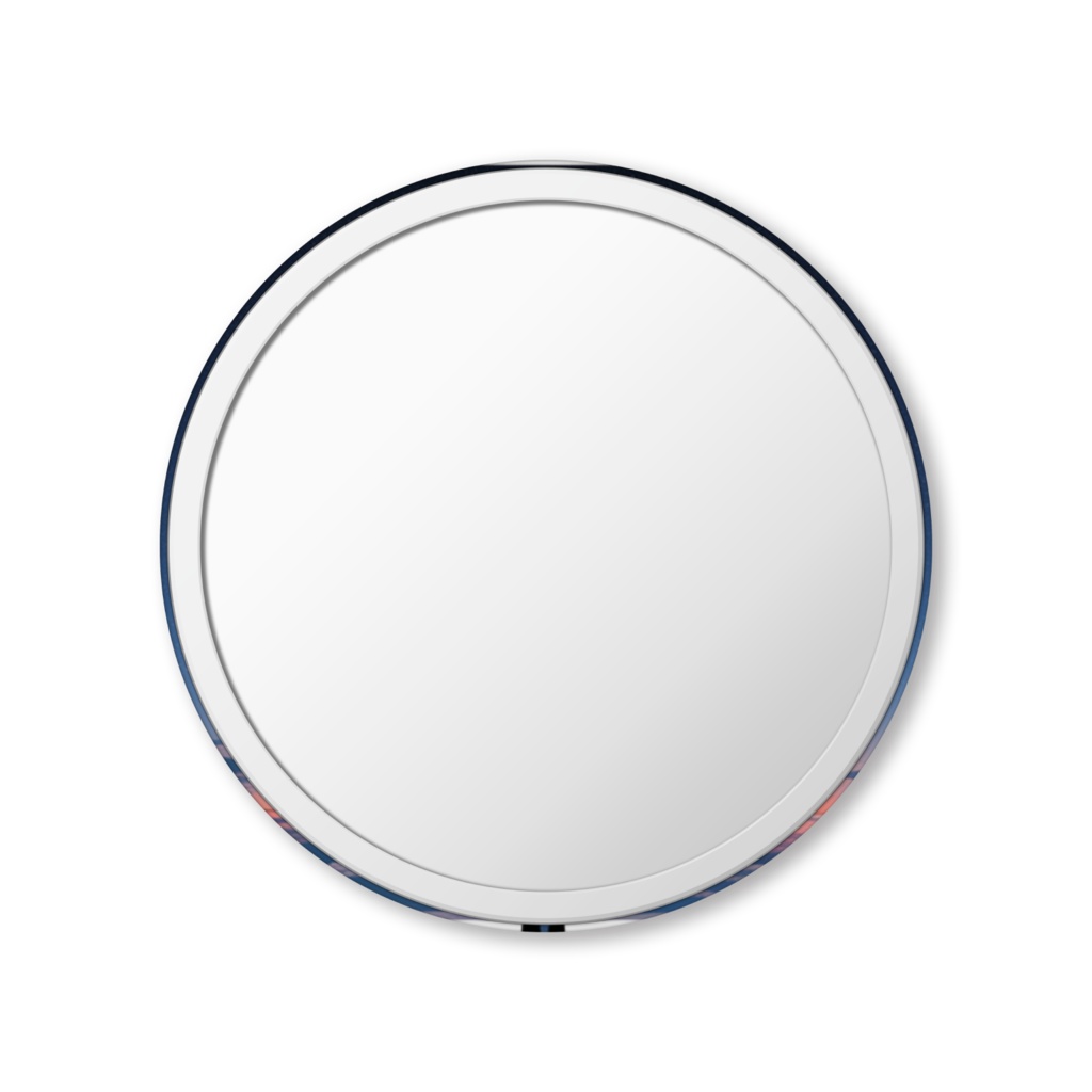 シルエット少女缶ミラー