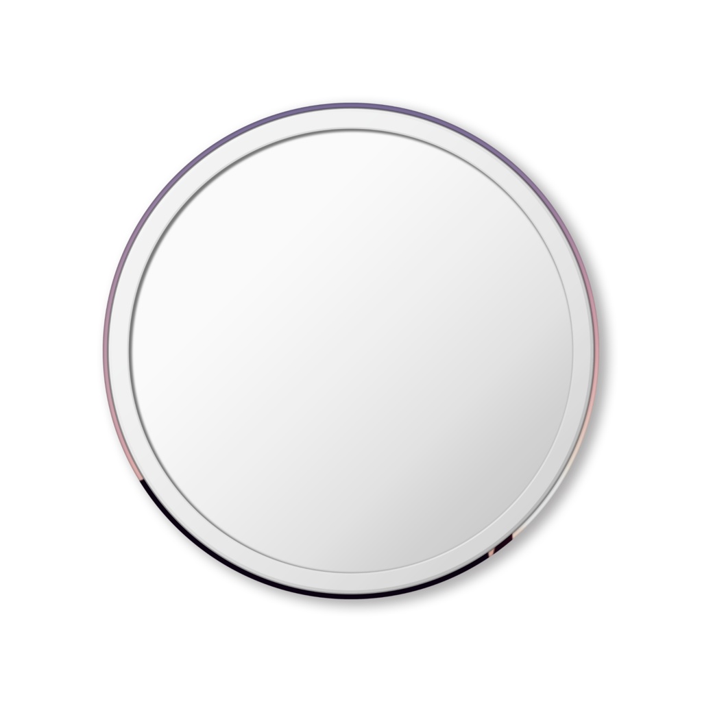 シルエット少女缶ミラー