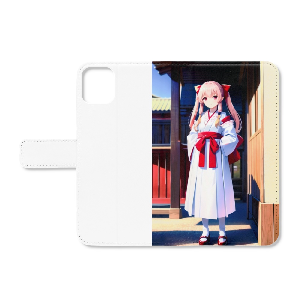 巫女さん美少女のiPhone11ProMaxケース