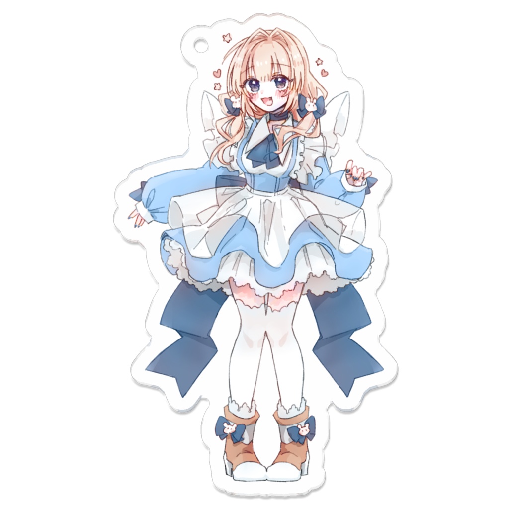 ネネメルカピアロポ〜テ©︎アクリルキーホルダー(ブルー)