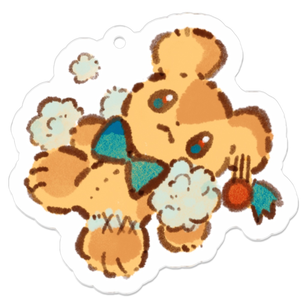 クマのミトン アクリルキーホルダー(はらわた)