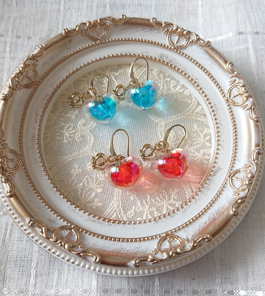 推し色ハートピアス(ライトブルー)