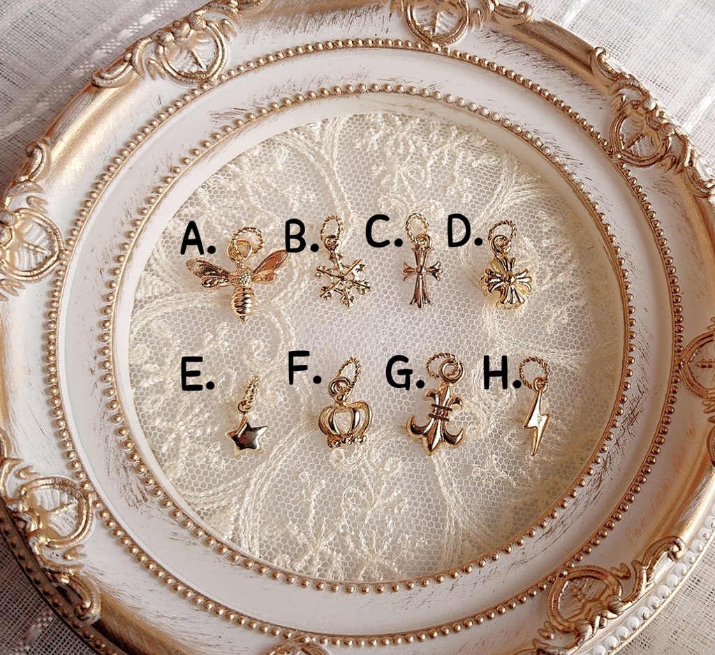 推し色ハートピアス(ダークレッド)