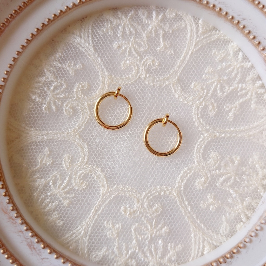 推し色ハートイヤリング(ブルー)