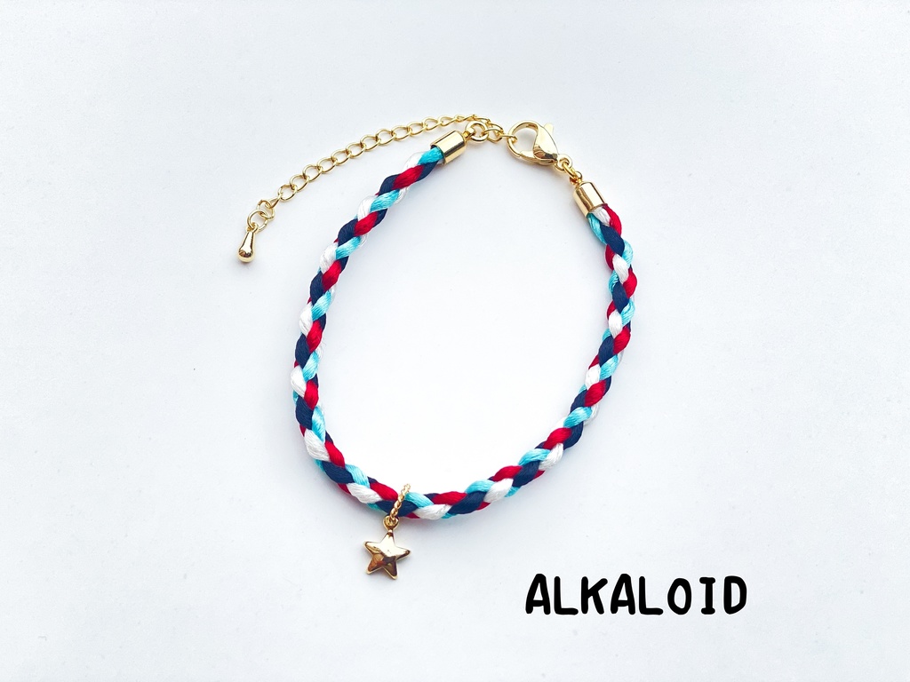 サテンコードブレスレット①(静電気軽減糸入)