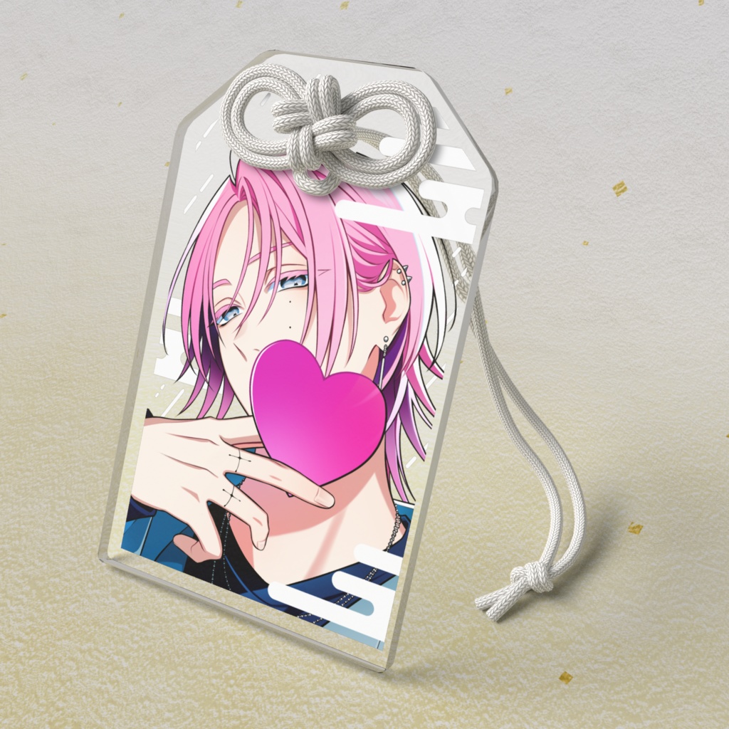 佐久間凛里／クリアver_お守り風アクキー