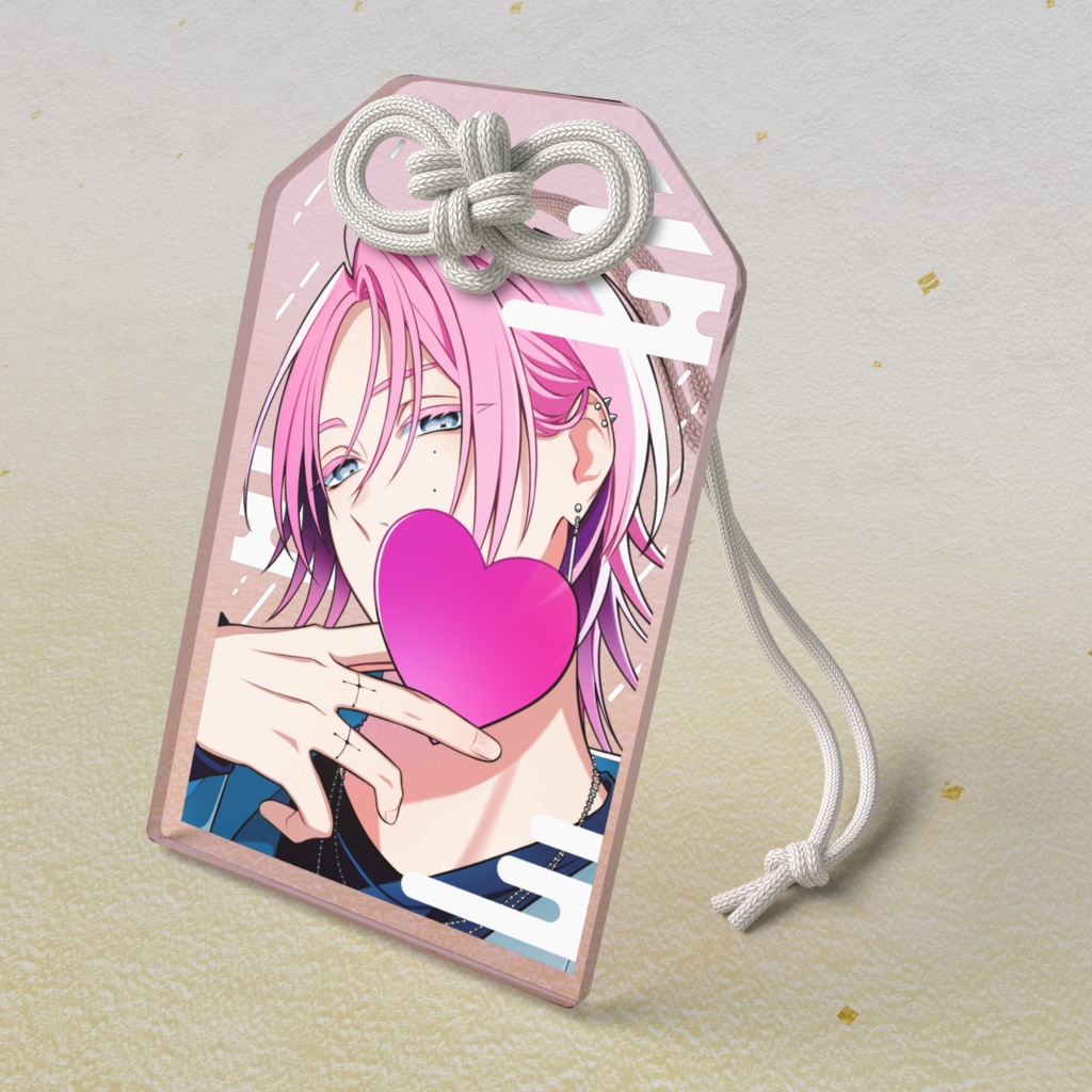 佐久間凛里／半透明カラーver_お守り風アクキー