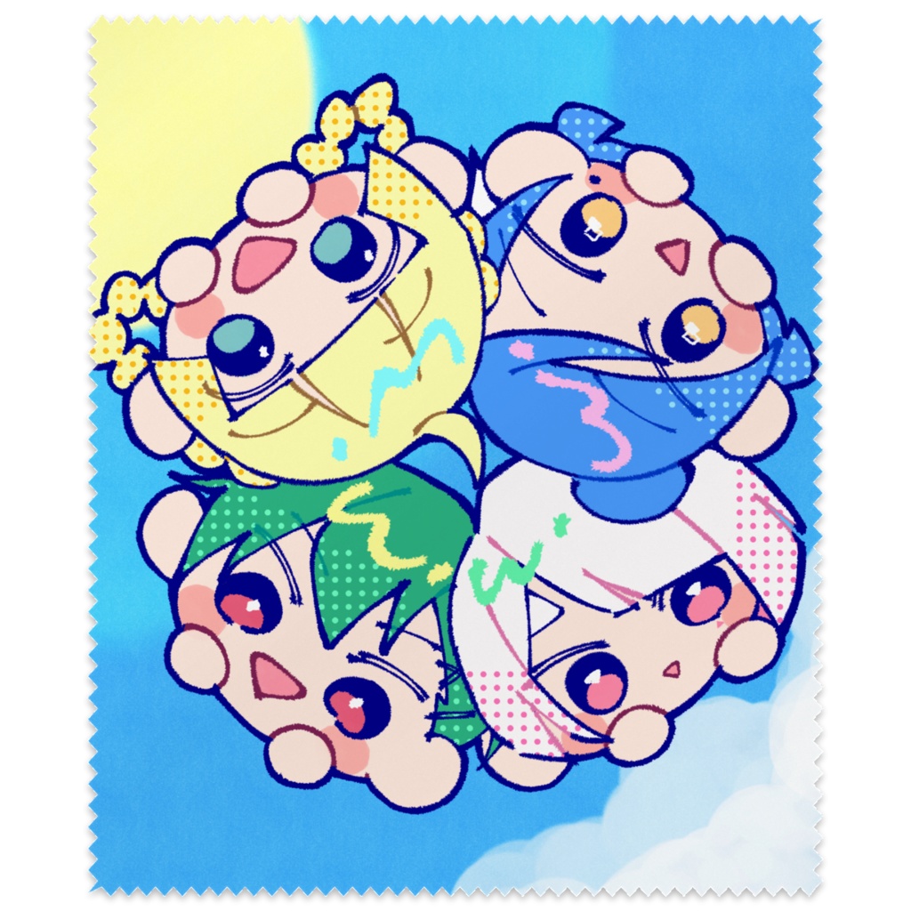 もち&ミニ夏オワ🌻メガネ拭き