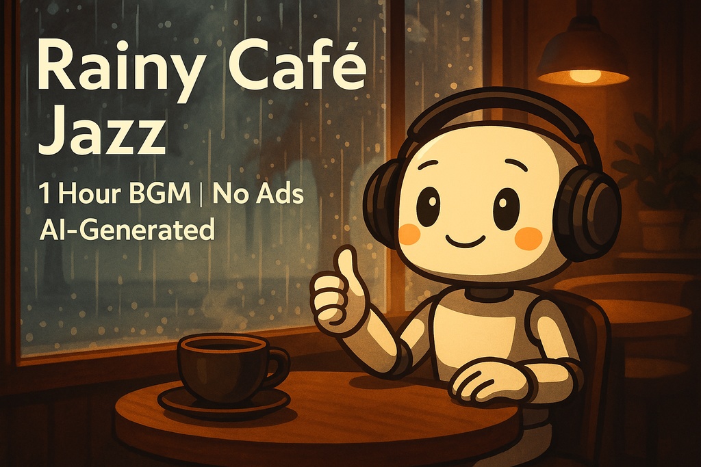 【1時間ループBGM】Rainy Café Jazz|雨音とチルなジャズで癒しの作業タイム(MP3)