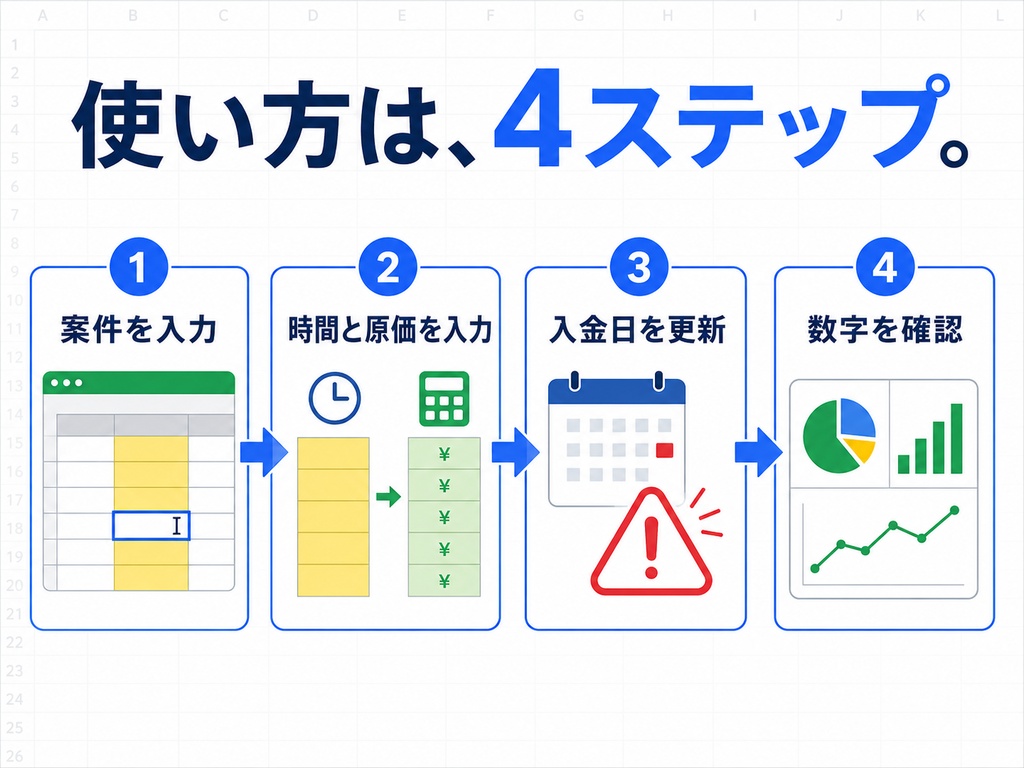 【Excel】CREATOR CASHFLOW|クリエイター向け案件採算・入金管理テンプレート
