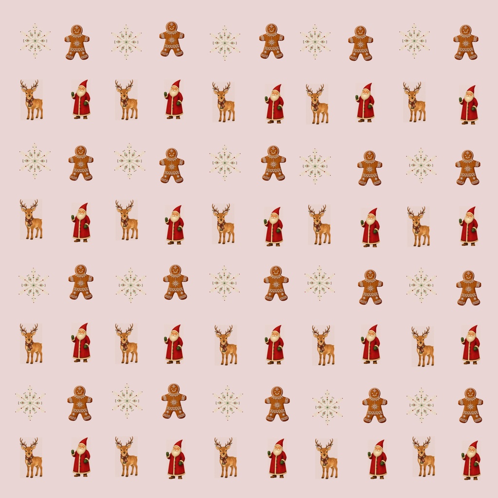 アンティークな北欧クリスマス/デジタルペーパー5枚セット