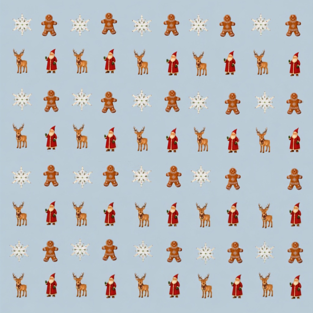 アンティークな北欧クリスマス/デジタルペーパー5枚セット