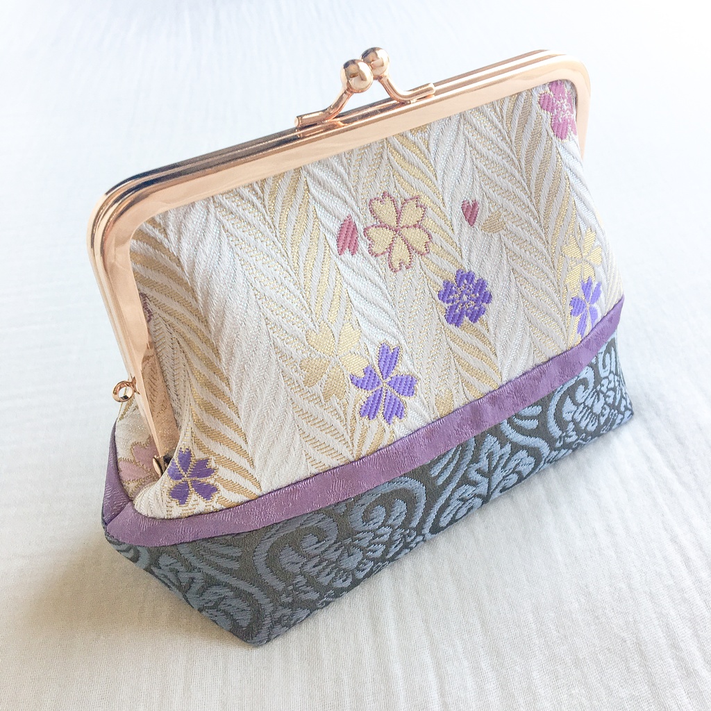 【剣が刻】金襴がま口…『紫桜』