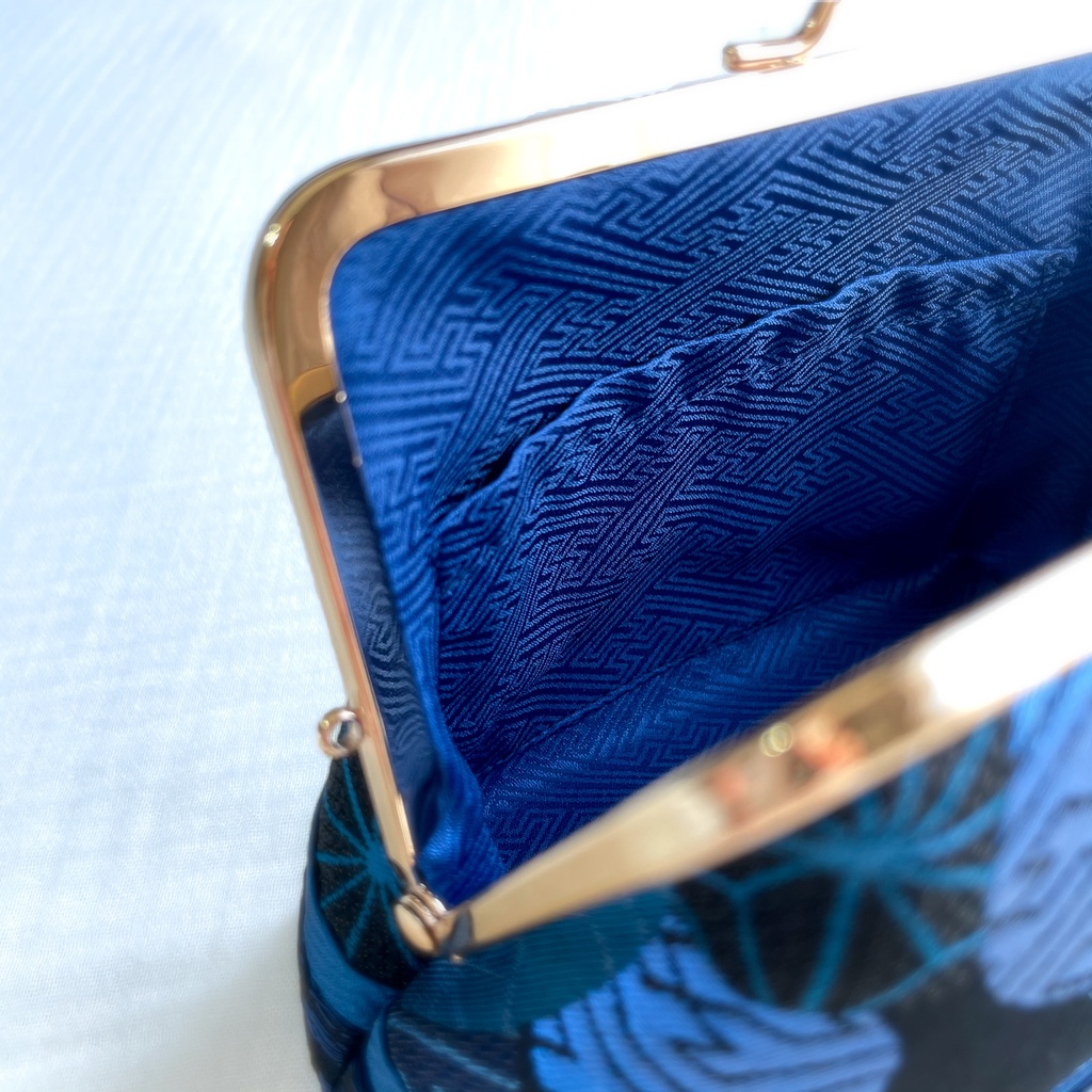 【剣が刻】金襴がま口…『鶴間大吉』