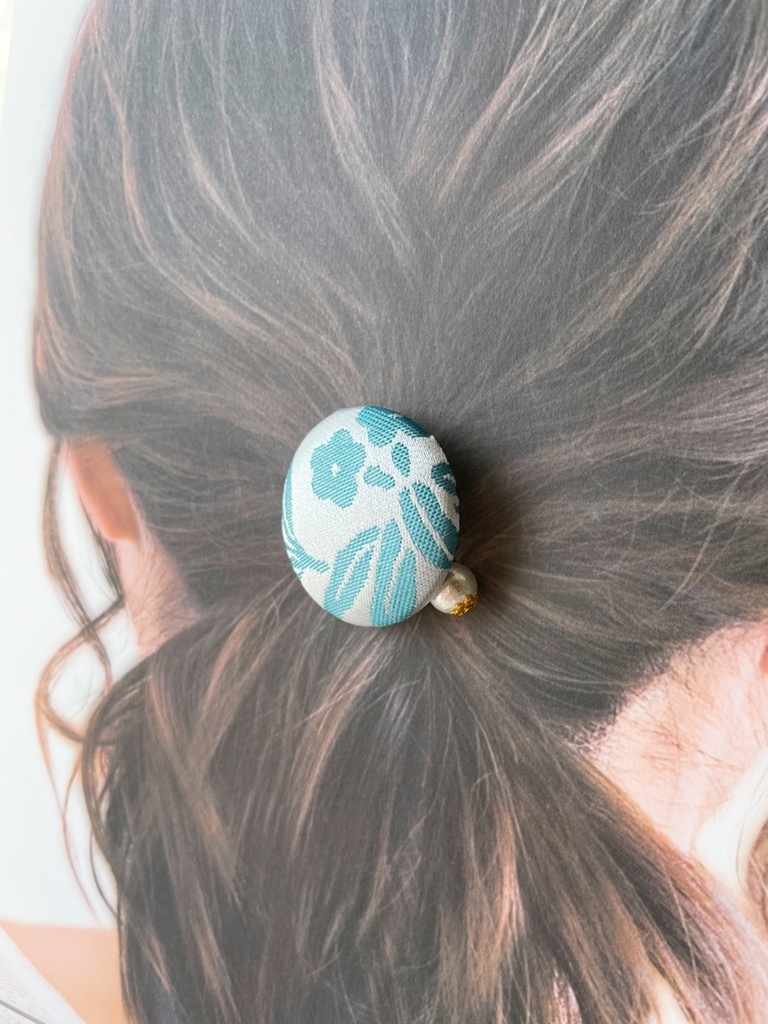 【剣が刻】金襴ヘアゴム…『葵』