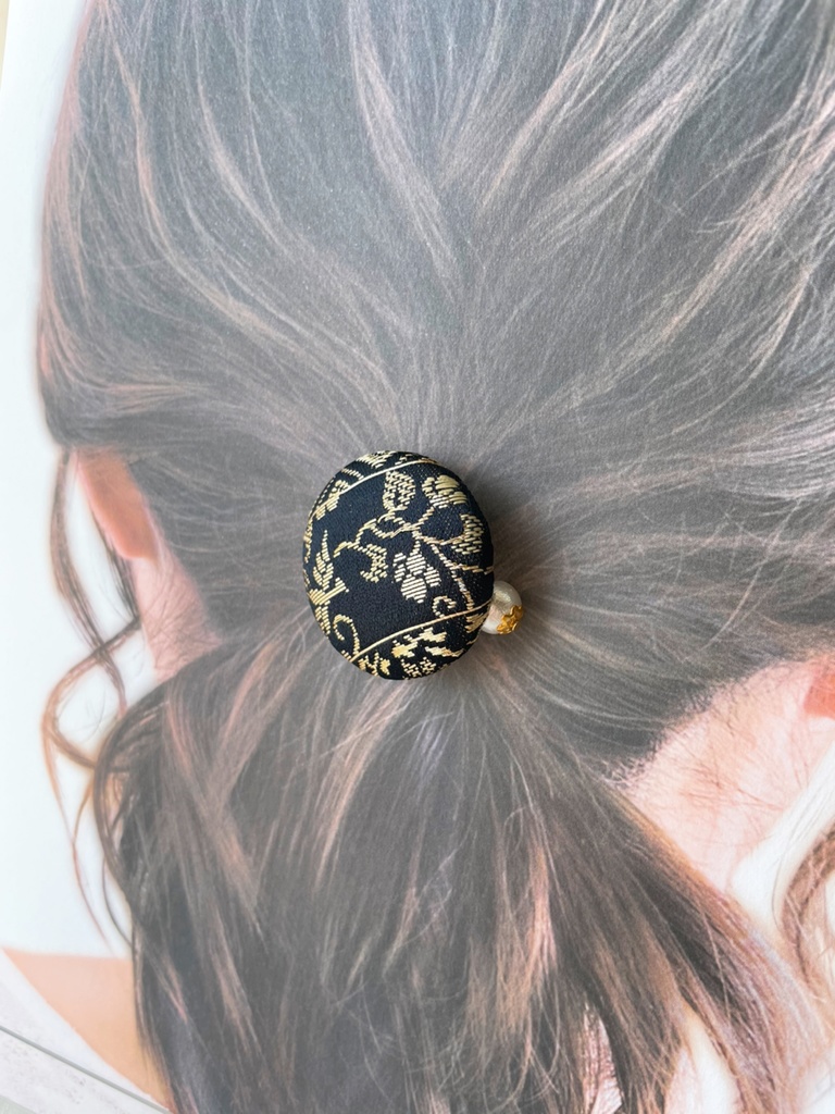 【剣が刻】金襴ヘアゴム…『樒』