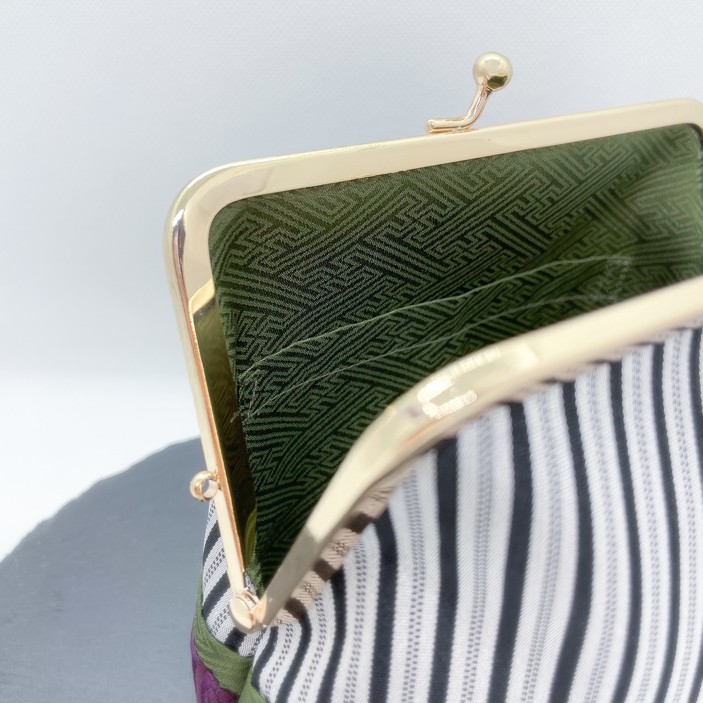 【剣が刻】金襴がま口…『縹茶半次』