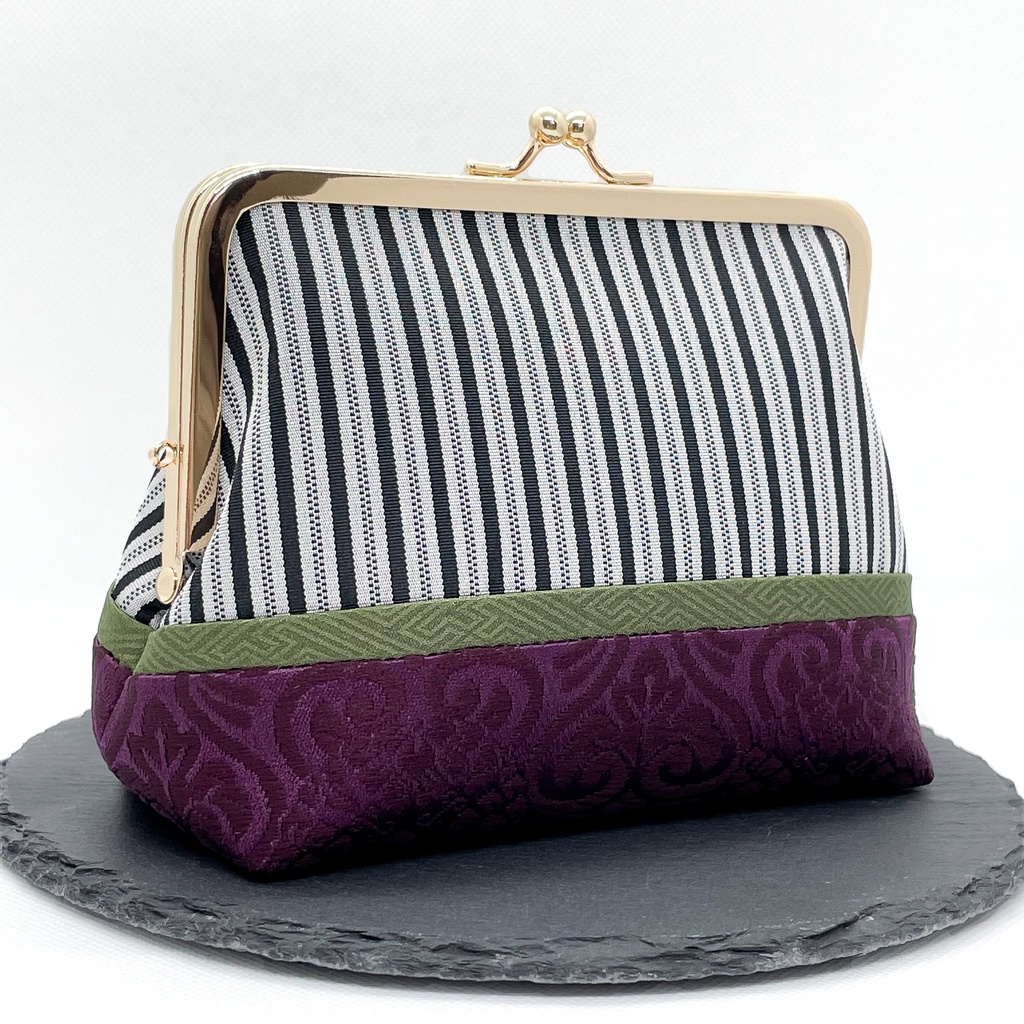 【剣が刻】金襴がま口…『縹茶半次』