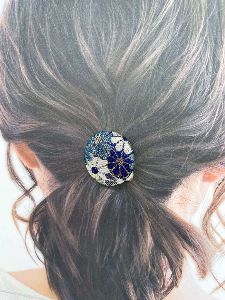 【剣が刻】金襴ヘアゴム…『浪』