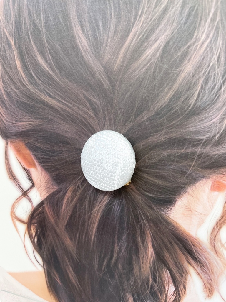 【剣が刻】金襴ヘアゴム…『萩嵐雪』