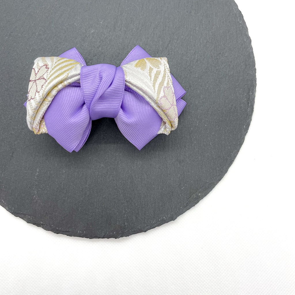 【剣が刻】金襴バレッタ…『紫桜』