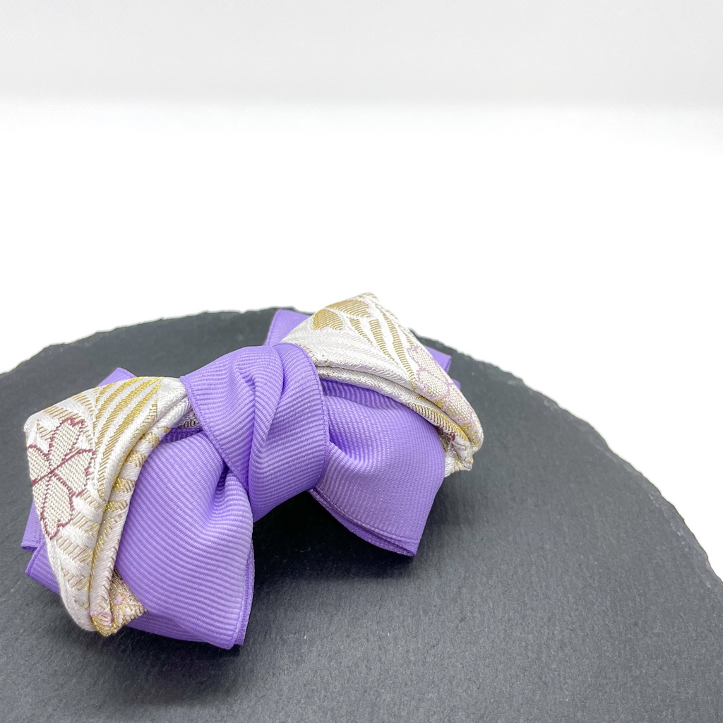 【剣が刻】金襴バレッタ…『紫桜』