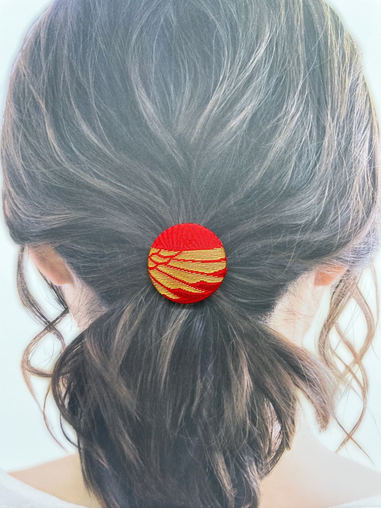 【剣が刻】金襴ヘアゴム…『鴇羽』