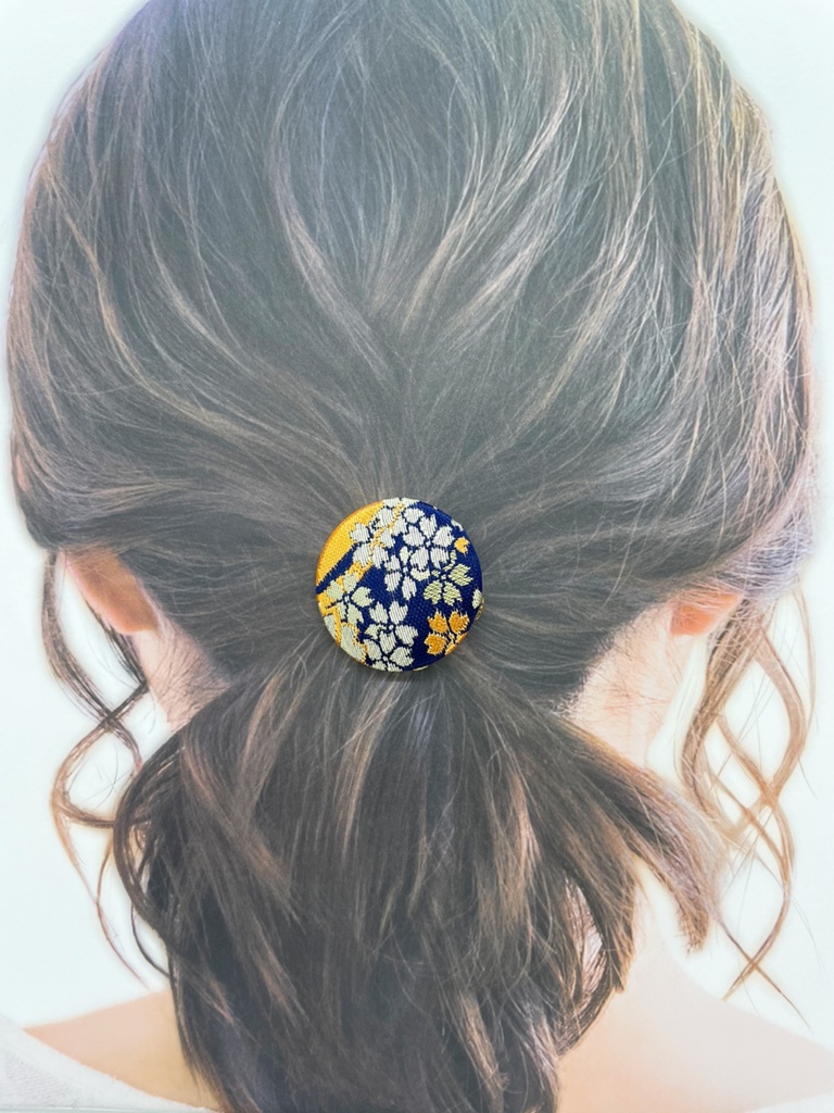 【剣が刻】金襴ヘアゴム…『深美萌夏』