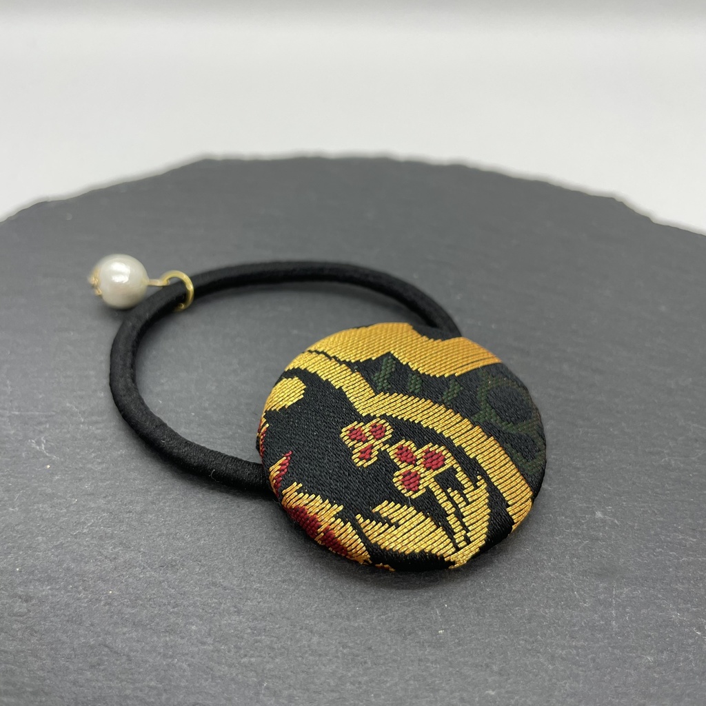 【剣が刻】金襴ヘアゴム…『闇蛇羅』