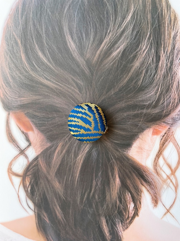 【剣が刻】金襴ヘアゴム...『叉梵』