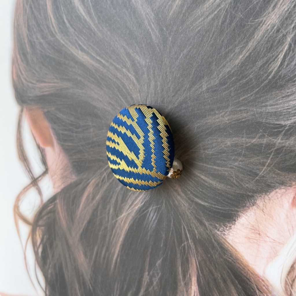 【剣が刻】金襴ヘアゴム...『叉梵』