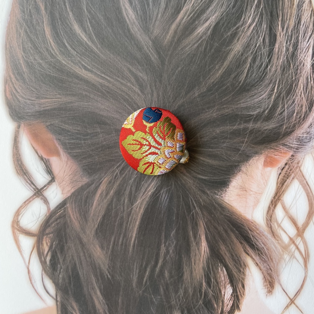 【剣が刻】金襴ヘアゴム...『狩野探幽』