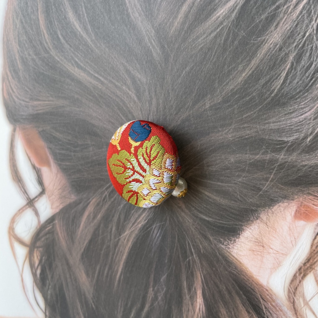 【剣が刻】金襴ヘアゴム...『狩野探幽』