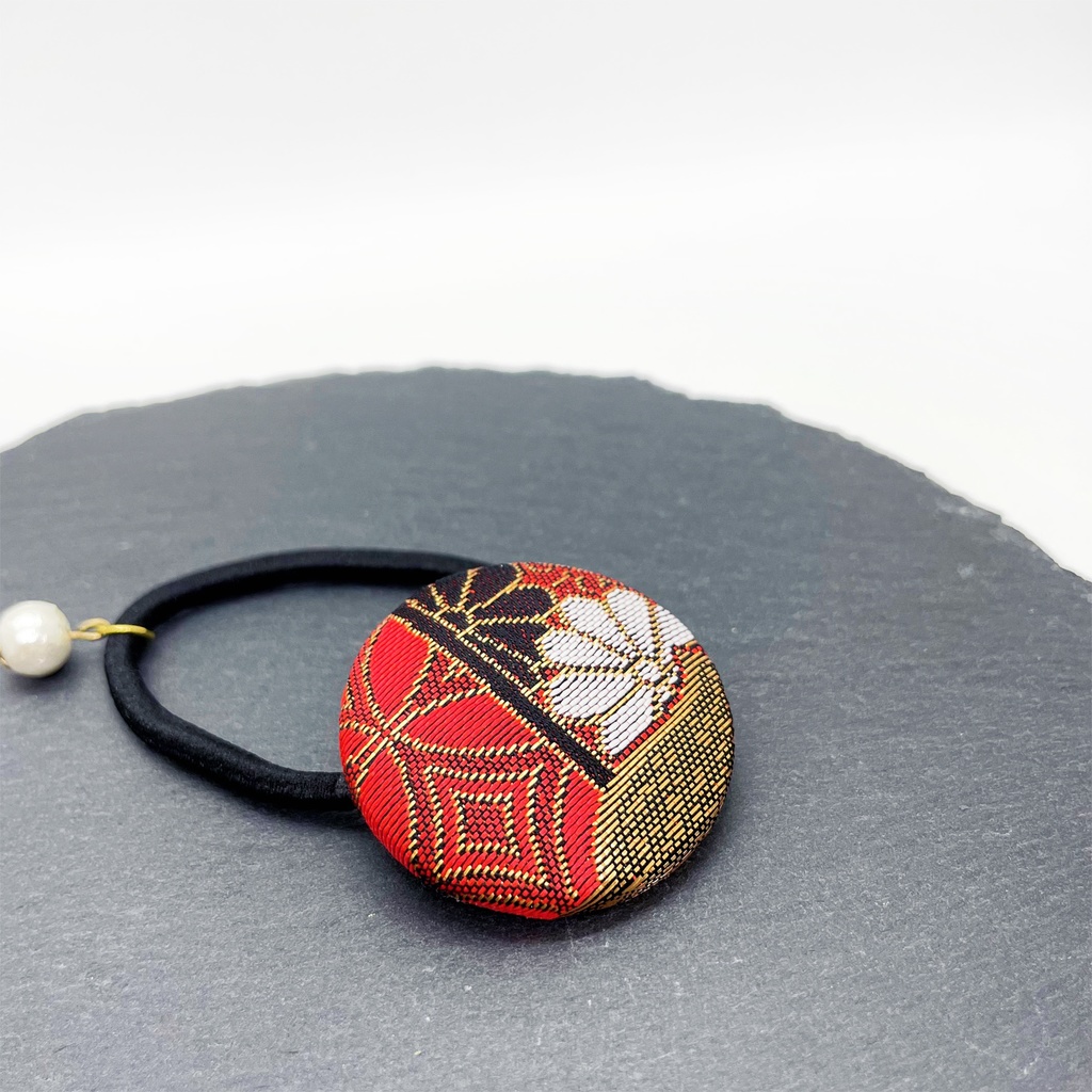 【剣が刻】金襴ヘアゴム...『掬水』