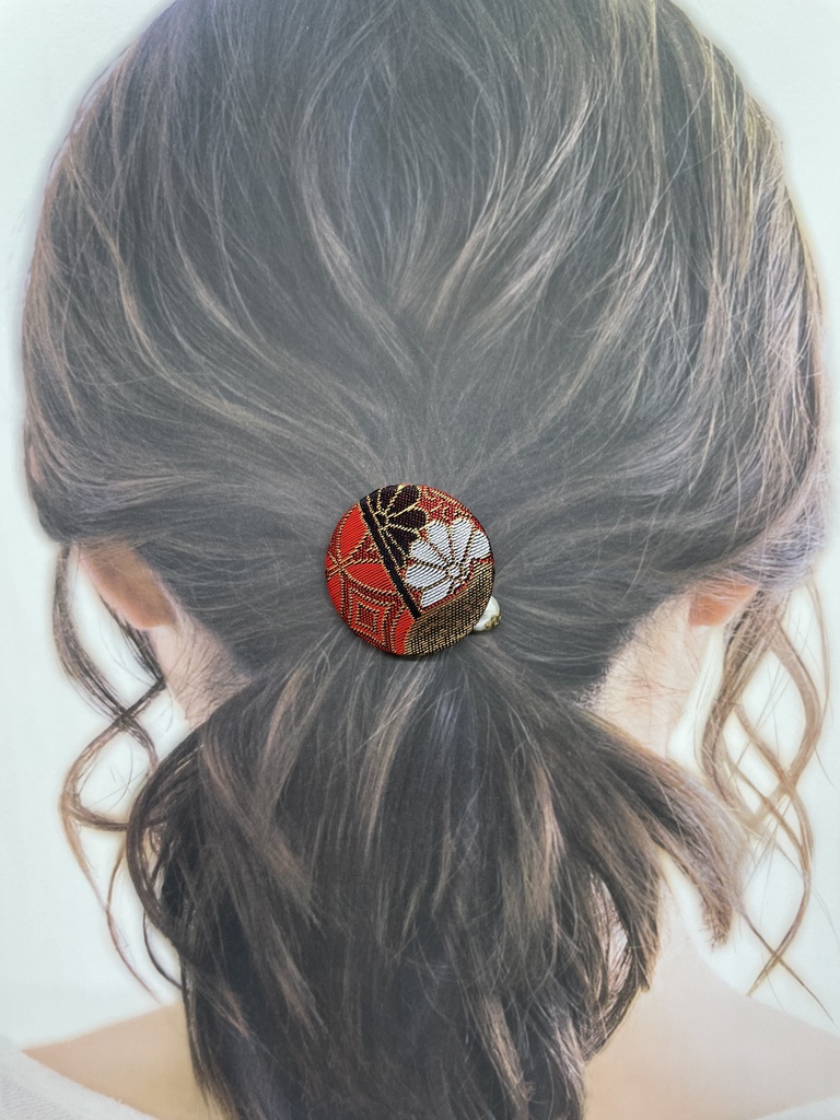 【剣が刻】金襴ヘアゴム...『掬水』