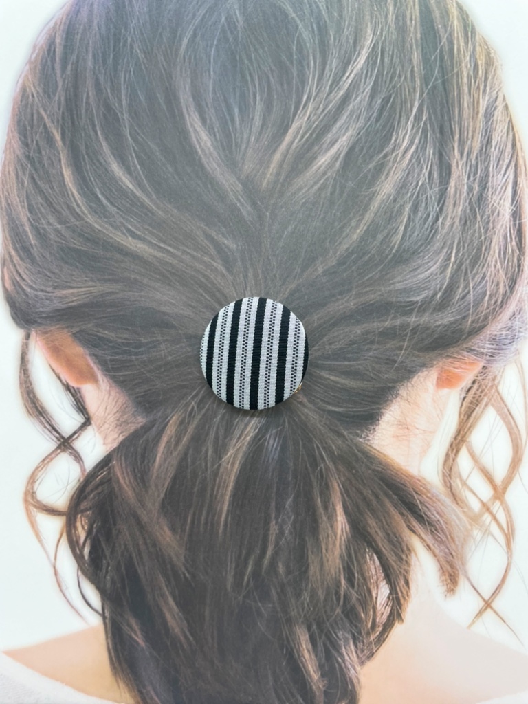 【剣が刻】金襴ヘアゴム...『縹茶半次』