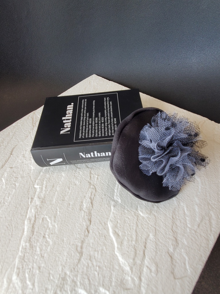 pompom-beret　black