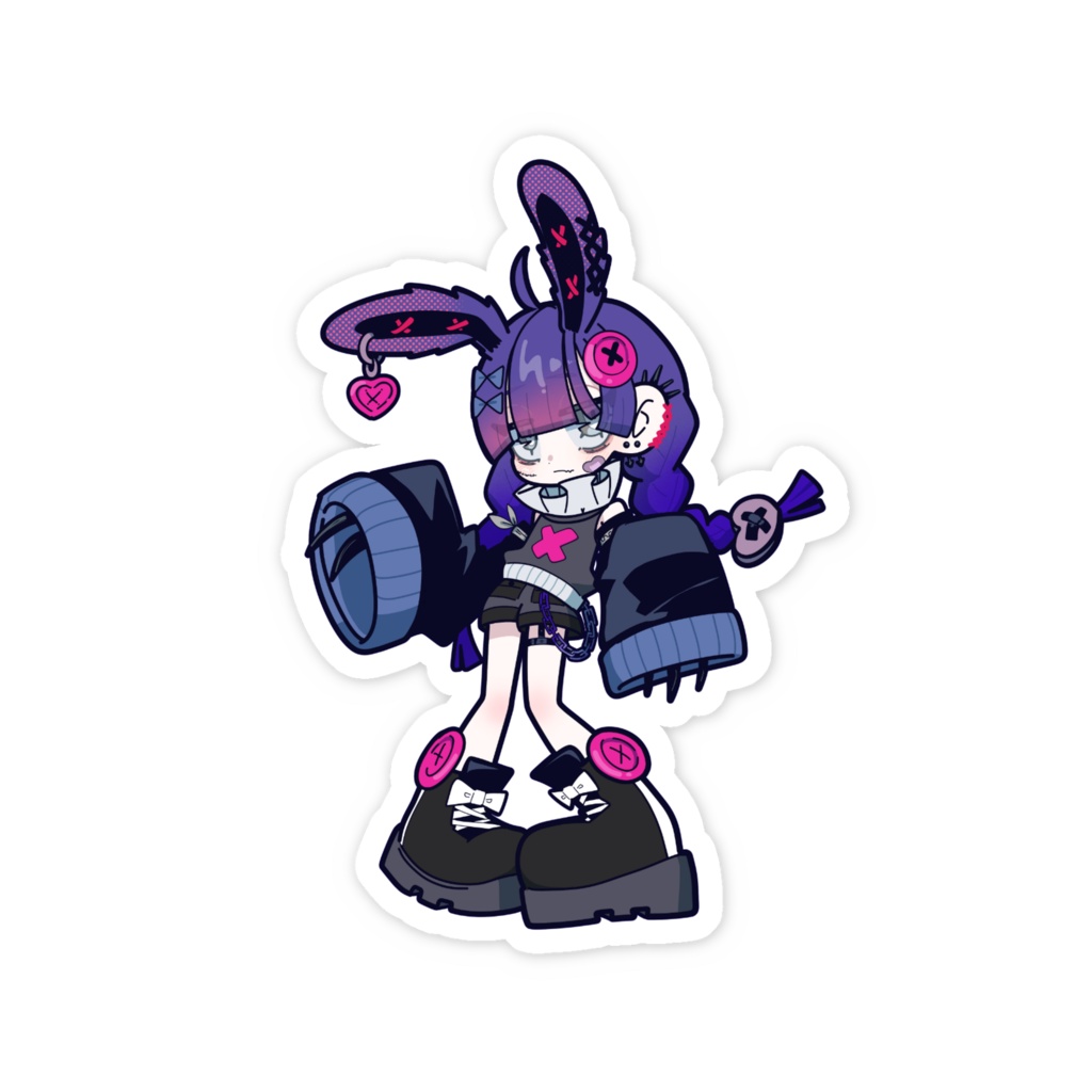 うさ耳ちゃんステッカー