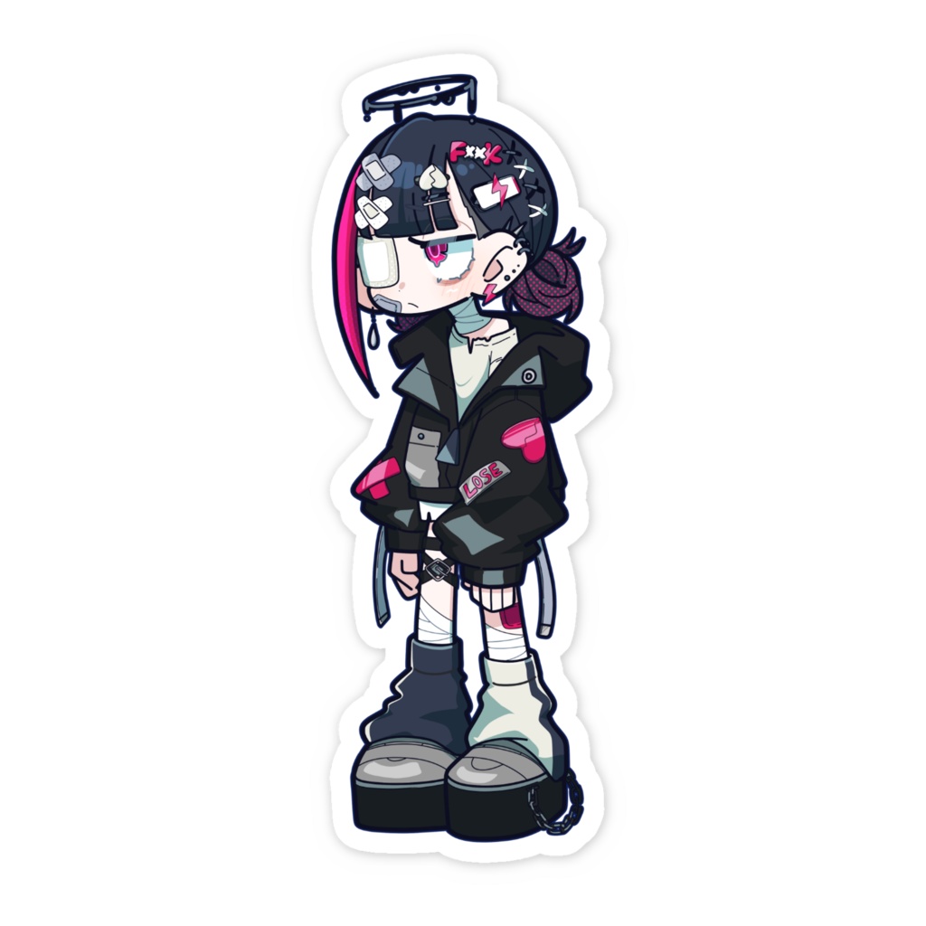 病み天使?ちゃんステッカー