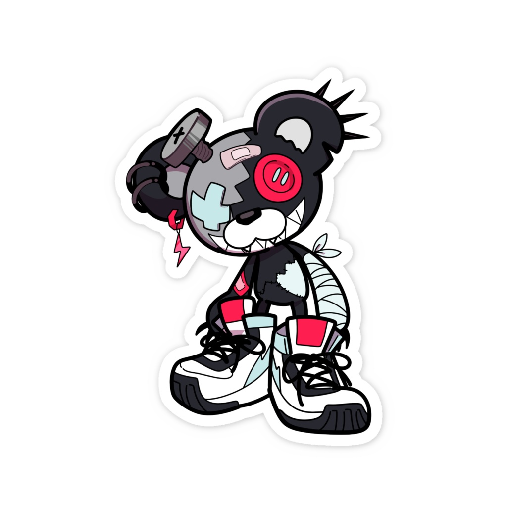 麦くまさんのステッカー