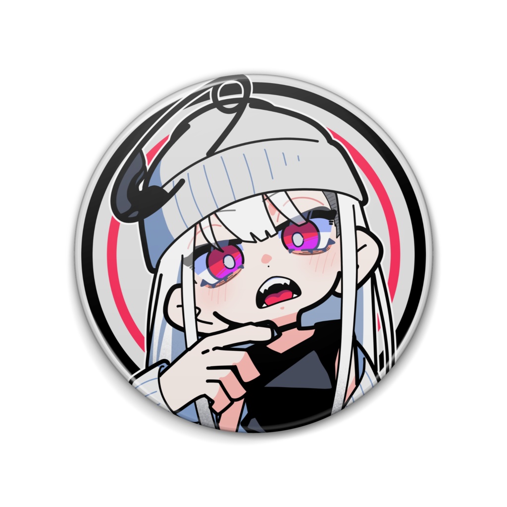 ホワイティ缶バッジ